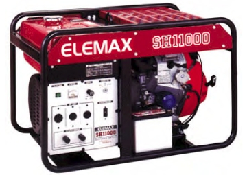 SH11000D, Бензогенератор Elemax с частотой 60Гц и двигателем HONDA GX620 для эксплуатации в тяжелых условиях